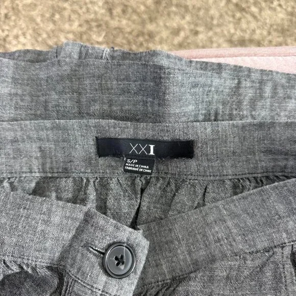 girly grunge dark academia gray button down mini skirt w pockets - Picture 5 of 5